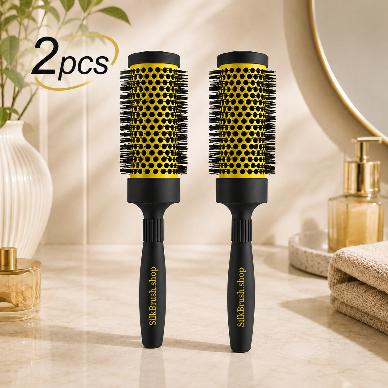 2Pcs - Drybar Ceramic Round Detangling Brush